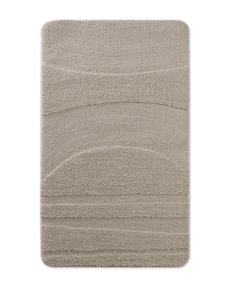 Wecon Home Alfombra de ba&ntilde;o en relieve gris topo 60x100