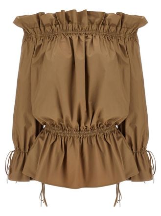 Saint Laurent Beige Curled dress