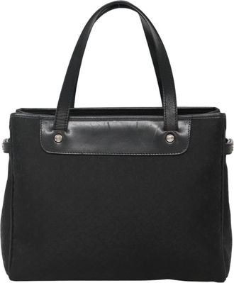 Celine Macadam Black Canvas Handbag (Pre-Owned)