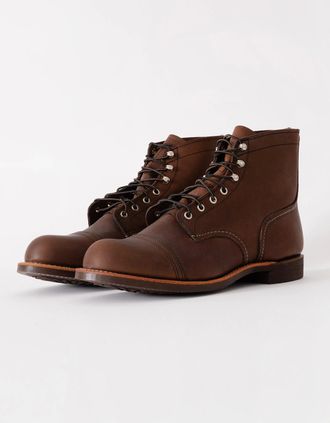 Red Wing Shoes Mens Red Wing Iron Ranger Mens Boot - Copper Rough & Tough - Brown - Size: UK8.5 eu42.5 us9.5/11