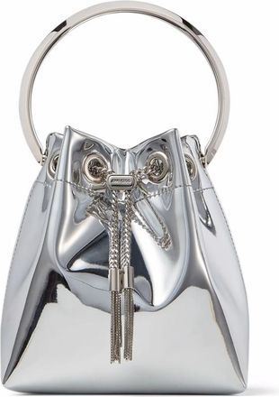 Jimmy Choo London Bon Bon Metallic-effect Bucket Bag