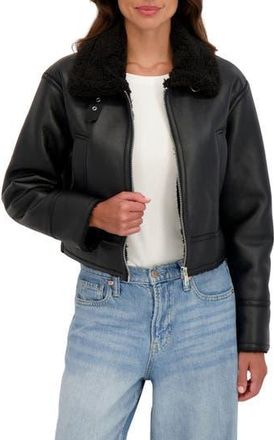 Sebby Faux Shearling Jacket in Black at Nordstrom Rack, Size X-Small