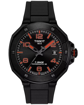 Tissot T-race Mens Black Watch T1418073705700 Silicone - One Size