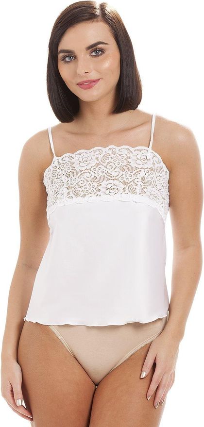 Lace Camisole Top for Women | Elegant Womens Fitted Cami Vest with Adjustable Straps & Floral Trim | Stylish Modesty Panel for Low-Cut Dresses or Shir