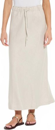 Lyss&eacute; Gabriela Linen Draw String A Line Skirt In Flax
