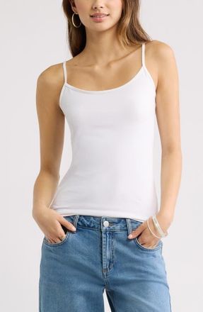 BP. Core Cotton Blend Camisole in White at Nordstrom, Size Xx-Small