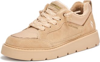 Skechers Womens Keepsakes Cozy-Street Hiker Sneaker, Sand, 3.5 UK