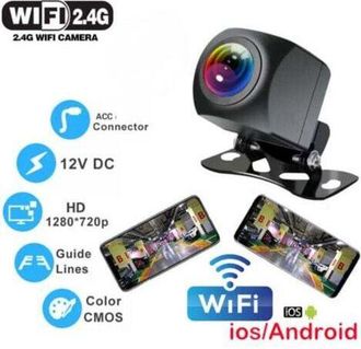 OEM C&aacute;mara De Visi&oacute;n Trasera Inal&aacute;mbrica Para Coche Con Wifi, 170 Grados, Para Salpicadero, Visi&oacute;n Nocturna Hd, Para Iphone, Android, 12v, Trimec