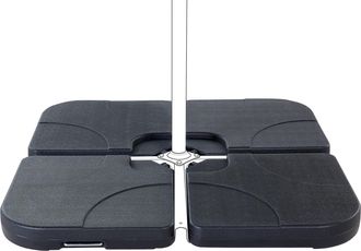 Beliani Beliani - Base Para Sombrilla Negra De Material Sint&eacute;tico Cuadrado 104 X 104 Cm Caria