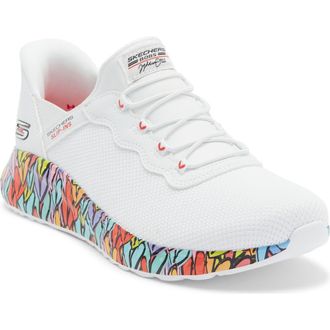 Skechers Slip-ins BOBS Slip-On Sneaker in White at Nordstrom Rack, Size 7.5