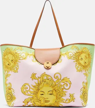 Versace Large printed canvas tote bag