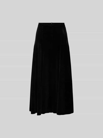 Norma Kamali Midirock aus Samt mit Ziern&auml;hten in Black, Gr&ouml;&szlig;e XS