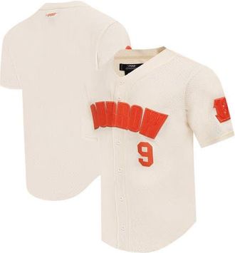 Pro Standard Mens Pro Standard Joe Burrow Cream Cincinnati Bengals Name & Number Triple Tonal Button-Up Baseball Jersey at Nordstrom, Size Xx-Large