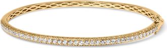 House of Brilliance 14K Gold 1.00 Cttw Half Eternity Diamond Bangle Bracelet
