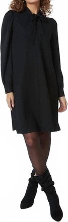 Esqualo Long Sleeve Dress With Bow In Black