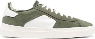 Santoni Darts low-top sneakers - men - Rubber/Calf Suede/Calf Leather - 6 1/2 - Green