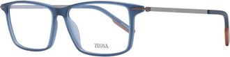 Ermenegildo Zegna Rechthoekige Plastic Optische Monturen - Heren - Zonnebrillen - Blauw - ONE Size - Accessoires