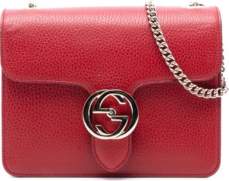 Gucci Tweedehands Klein Dollar Kalfsleder Interlocking G Schoudertas