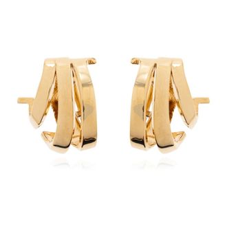 Ferragamo Messing clips - Dames - Oorbellen - Geel - ONE Size - Accessoires