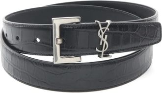 Saint Laurent Cintura Cassandra in pelle anni 2020 - Nero