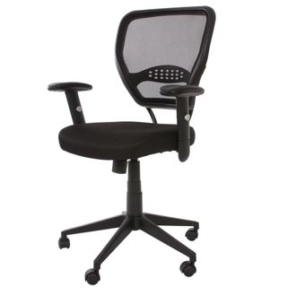 Hhg Nunca Usado] Silla De Oficina Profesional Seattle, Silla Giratoria De Direcci&oacute;n, 150 Kg De Capacidad De Carga, Tela/textil, Negra Con Reposabrazos