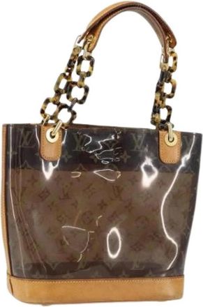 Louis Vuitton Pre-owned Vintage Monogram Canvas Tote Bag - Dames - Vintage Shopper - Bruin - ONE Size - Leer - Vintage
