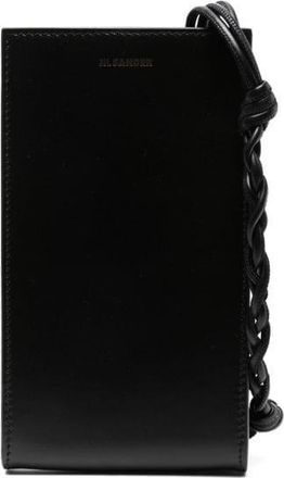 Jil Sander Tangle leather phone case - men - Calf Leather - One Size - Black