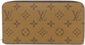 Louis Vuitton Marron Coated Canvas Long Wallet (Bi-Fold) (Pre-Owned)