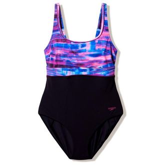 Speedo Print Contour Eclipse One Piece Badeanzug f&uuml;r Damen | schwarz