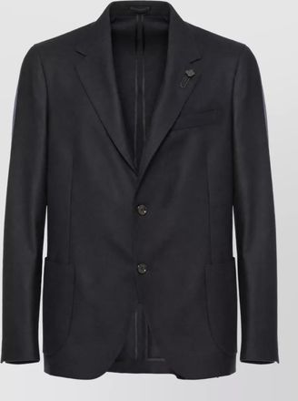 Lardini virgin wool single-breasted suit jacket