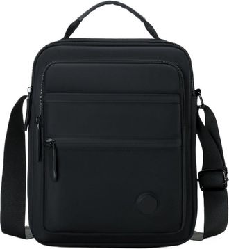 Generic Compatible For Men Simple Business Commuting Leisure Large Capacity Single Shoulder Crossbody(Black)