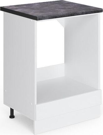 Vicco Mobile per forno da incasso R-Line, Bianco lucido, 60 cm, pl Antracite