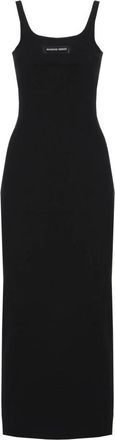 Marine Serre Moon Logo Dress - Dames - Maxi kleedjes - Zwart - M - Katoen - Kleedjes