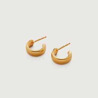 Monica Vinader Gold Fiji Huggie Earrings