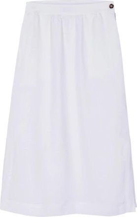 Colmar Linnen Midi Rok - Dames - Skatekleding - Wit - 2XS - Linnen - Fitness
