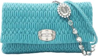 Miu Miu Pre-owned Miu Miu Matelasse Nappa Crystal Chain Satchel Ladies 9D410QE98ZU18I9Z