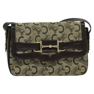 Celine Pre-owned Canvas celine-bags - Dames - Pre-owned - Beige - Maat: ONE Size Leer