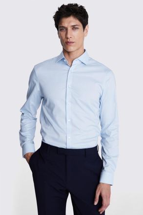 Moss Slim Fit Sky Dobby Stretch Shirt