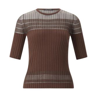 Luisa Cerano Round-neck Truien - Dames - Ronde hals truien - Bruin - XL - Truien & Vesten