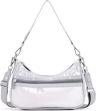 LeSportsac Small Shine Nylon Shoulder Bag in Silver Shine L at Nordstrom Rack