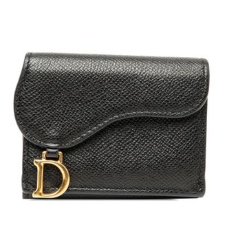 Dior Black Leather Wallet (Tri-Fold) (Pre-Owned)