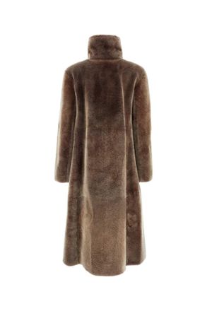 Giorgio Armani Womens Brown Fur Coat Marrone Pellicce
