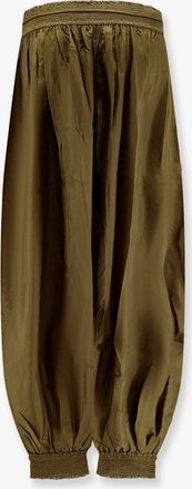 Zimmermann Womens Harem Pants Green Silk Trousers