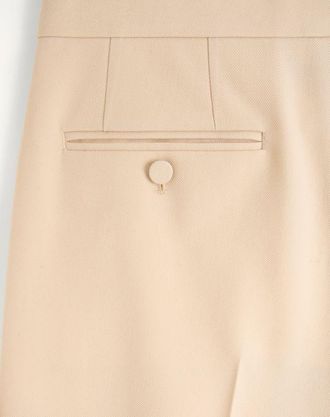 Valentino Pantalone In Gabardina Di Lana Uomo PANNA 46