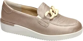Solidus Schoenen, Dames, Beige, 38 EU, Leer, Kathy 013 Penny Loafer