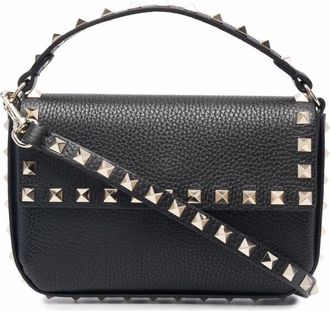 Valentino Garavani Black Rockstud Leather Mini Bag