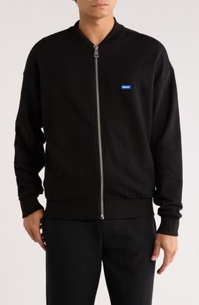 HUGO BOSS Narane French Terry Bomber Jacket in Black at Nordstrom Rack, Size Small