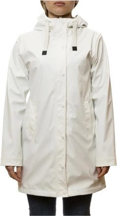 Censured Jassen, Dames, Wit, L, Trench Parka Gommato met capuchon