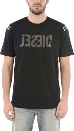 Diesel Black Graphic Logo T-Shirt