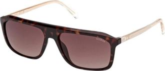 Guess Rechthoekige Zonnebril - Heren - Zonnebrillen - Bruin - 57 MM - Accessoires